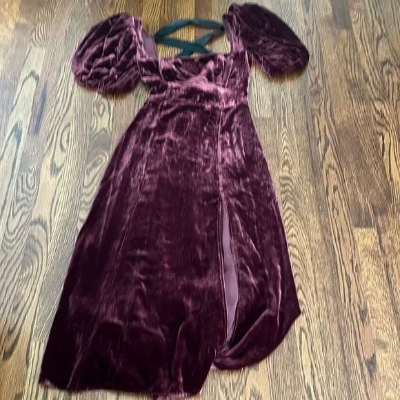 Reformation 4 By Anthropologie Reformation Jocelyn Velvet Dress